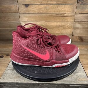Nike Kyrie 3 Hot Punch Youth US 7Y Red Basketball Lace Up Shoes 859466-681